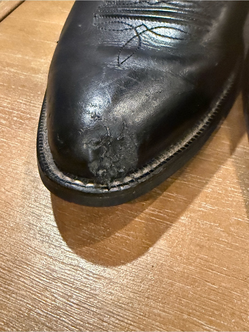 Ariat Men’s Legend Cowboy Boots Black Embroidered Round Toe Sz 13D *FLAW* - Picture 5 of 16